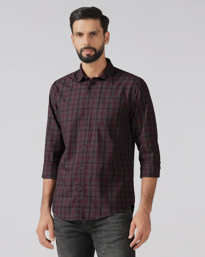 Wine Check Shirt - Bimer