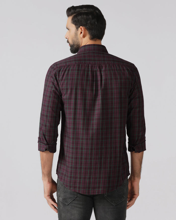 Wine Check Shirt - Bimer
