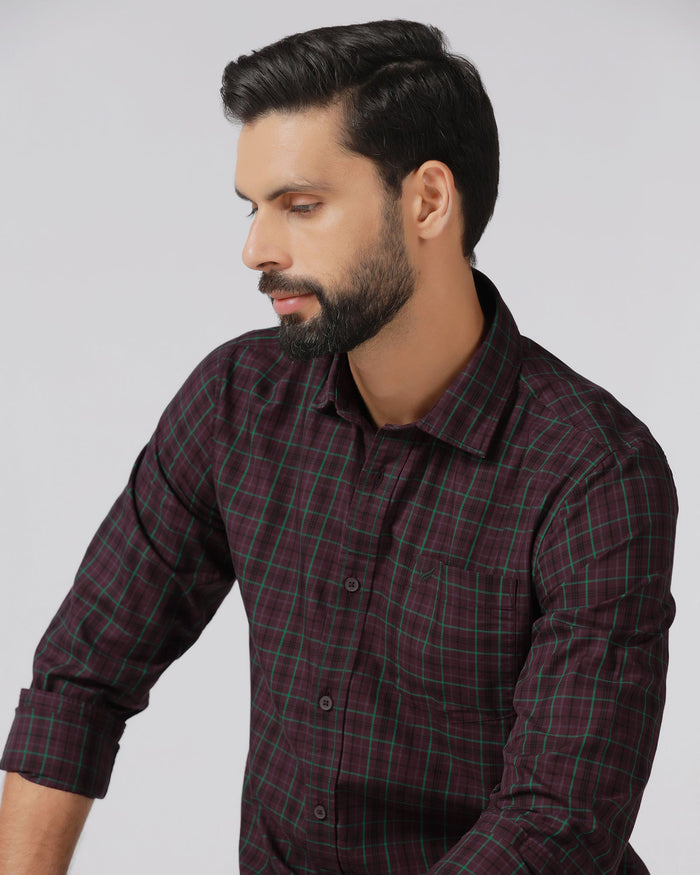 Wine Check Shirt - Bimer