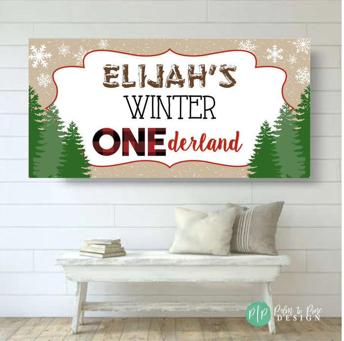 Winter Onederland Birthday Banner