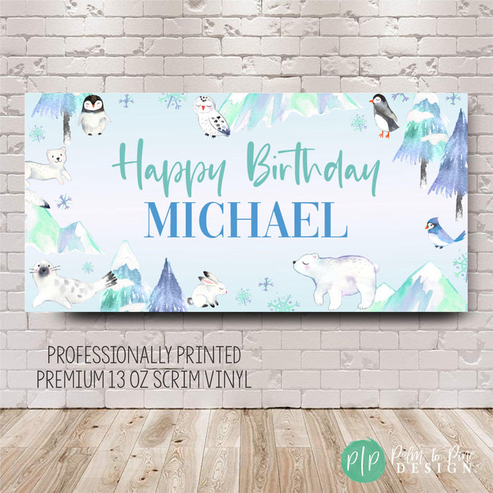 Winter Wonderland Birthday Banner