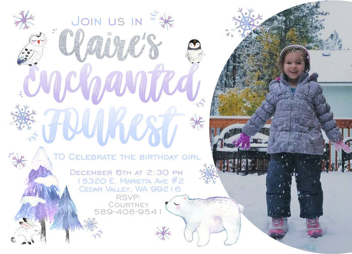 Winter Wonderland Invite Girl