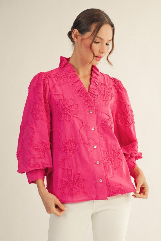 Women's 3D Floral Top *FINAL SALE