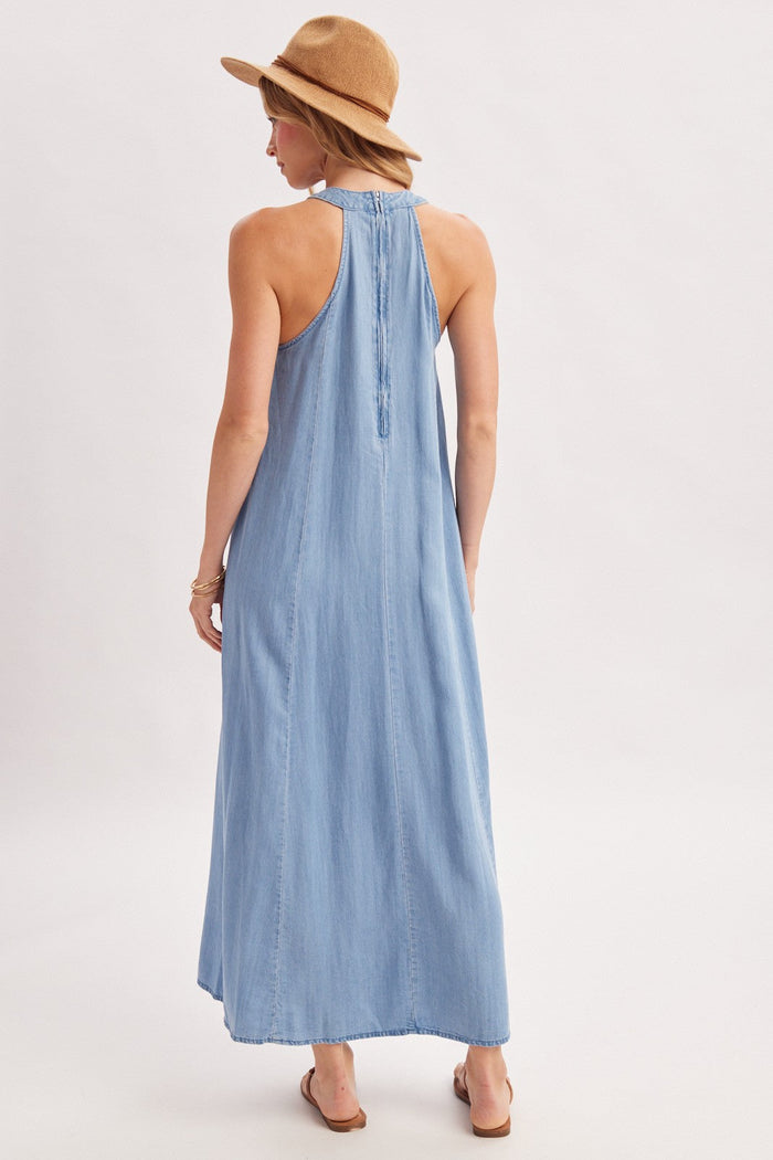 Women's Denim Maxi Dress