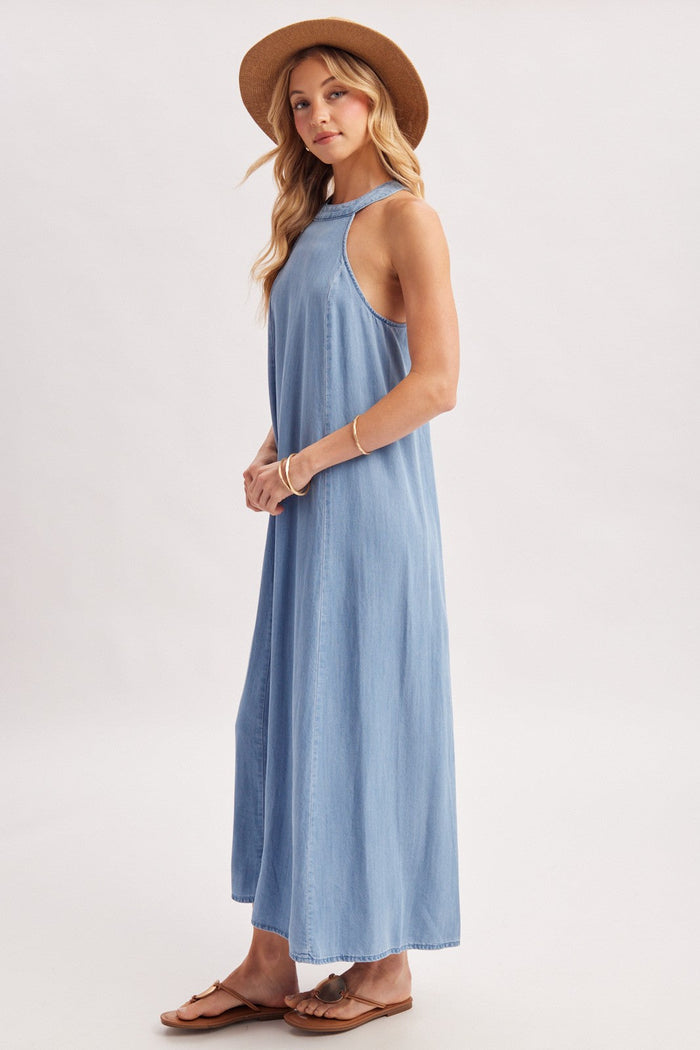 Women's Denim Maxi Dress