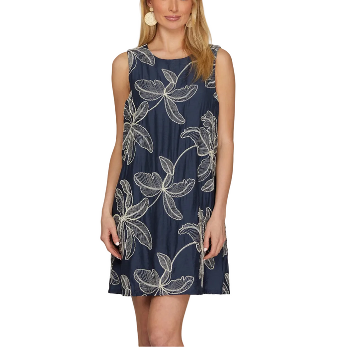 Women's Embroidered Mini Dress