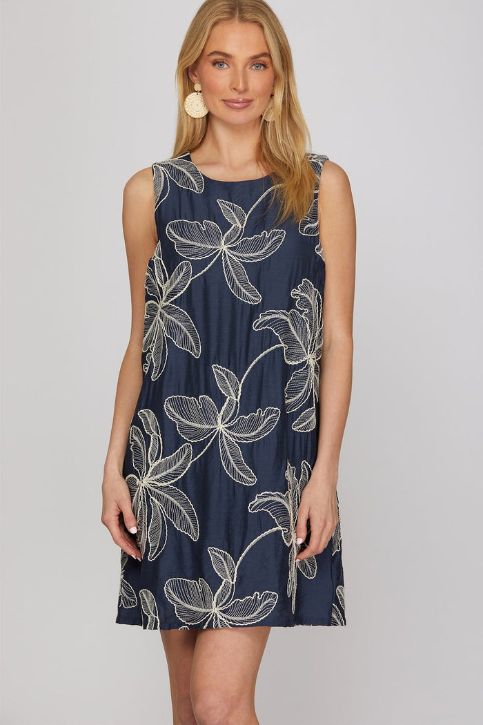 Women's Embroidered Mini Dress