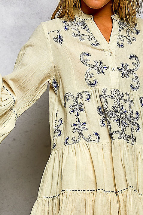 Women's Embroidered Mini Dress
