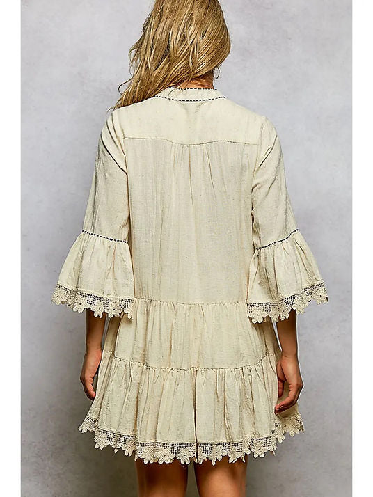 Women's Embroidered Mini Dress