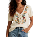 Women's Floral Embroidered Sweater