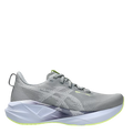 Gray athletic shoe on a white background