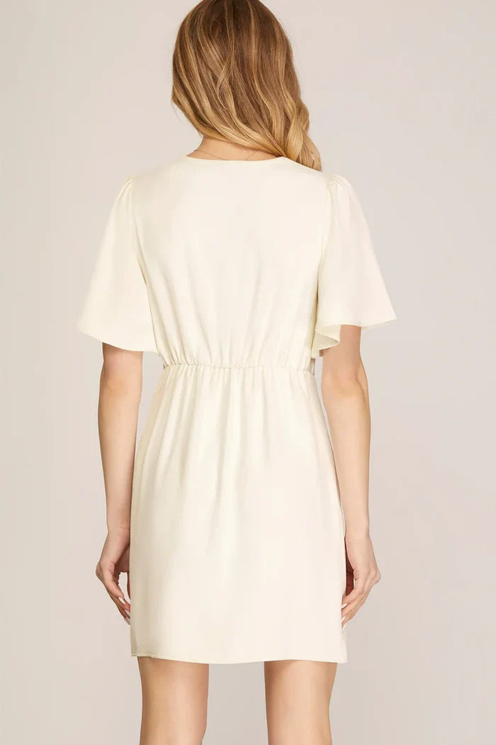Women's Pleated Wrap Dress