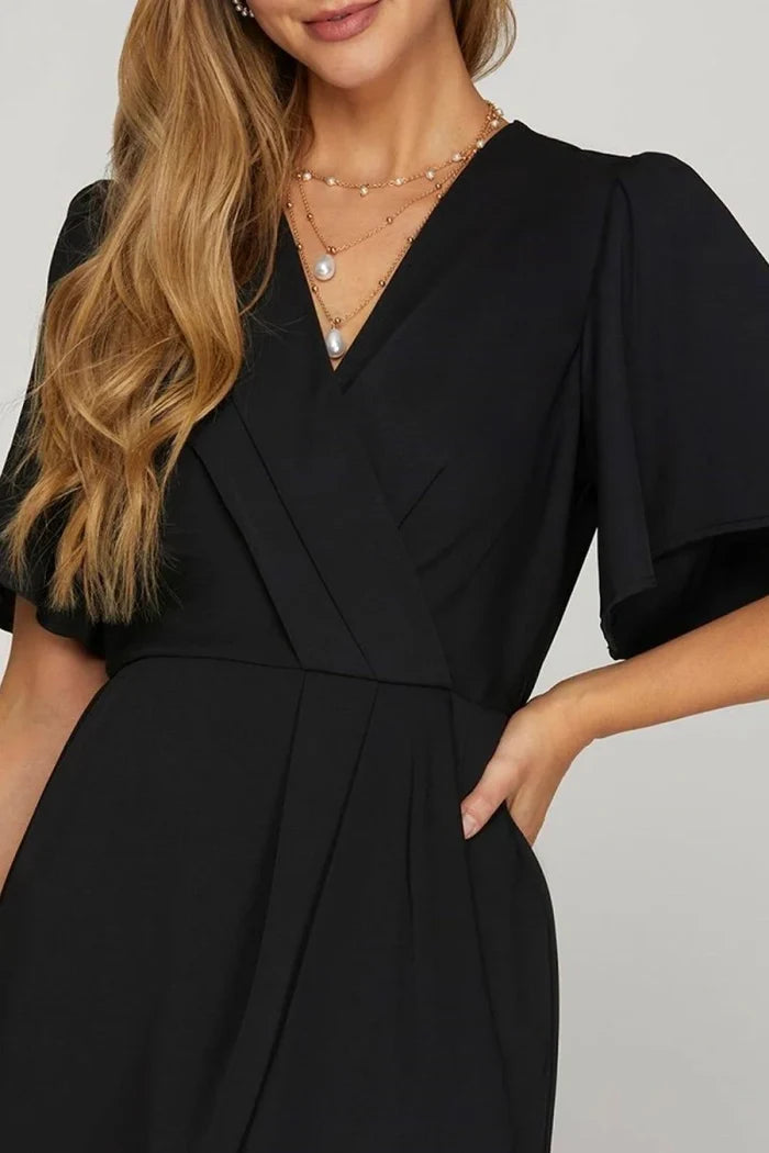 Women's Pleated Wrap Dress