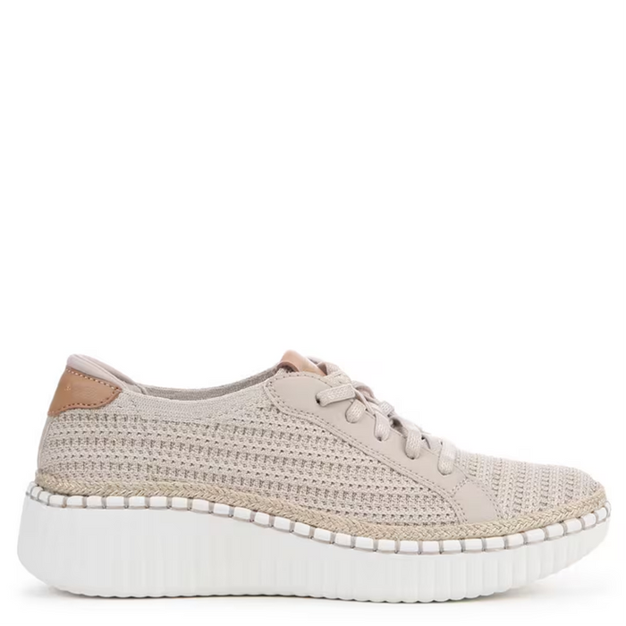 Beige sneaker with white sole on a white background
